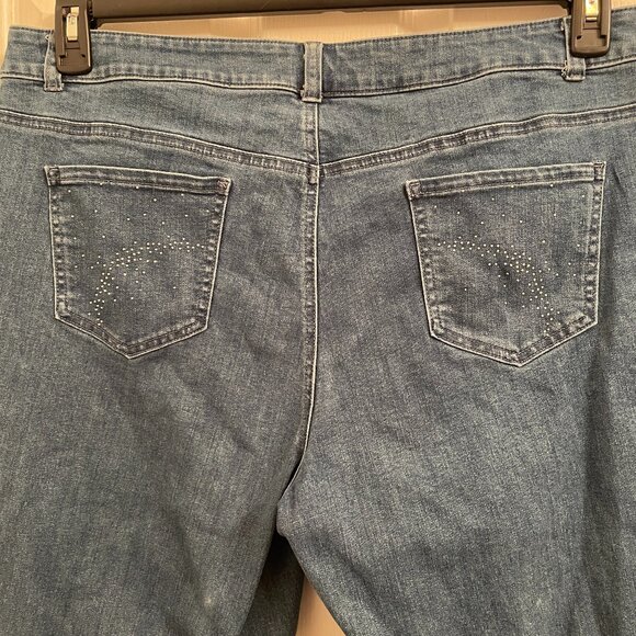 Christopher & Banks Denim Capri Bling Pockets Jeans size 16 - Picture 5 of 5